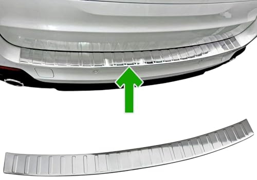 Paraurti Posteriore adatto per BMW X5 | F15 | 2013-2018 Acciaio Inox Cromato Protezione per Bordo Bagagliaio Carico