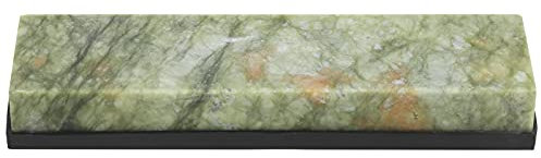 Fdit Pierre à Aiguiser, 10000 Aiguiseur de Couteaux en Béryl Naturel avec Base en Silicone, Vert, pour Couteau ou Ciseaux Affûtage Fin et Polissage