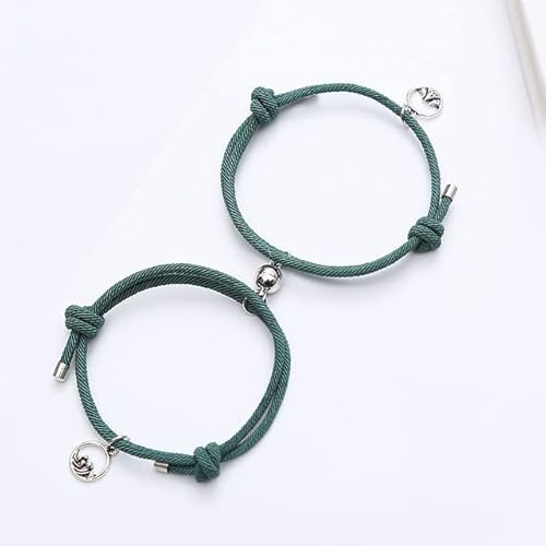 1 par magnetarmband för älskare pararmband kvinnor män hav berg ed alla hjärtans dag gåva handgjord smyckesgåva