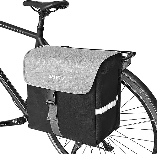 Lixada Fahrrad Gepäckträgertasche Fahrrad-Rücksitztasche 40L Großes Fassungsvermögen Wasserdicht & Reflektierend Multifunktionaler Fahrradtasche für Radfahren, Reisen, Pendeln