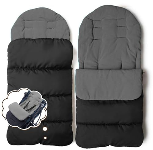 Chancelière universelle pour poussette, confortable, chaude, couvre-jambe pour l’hiver, coupe-vent, sac de couchage, housse de siège en coton pour poussette