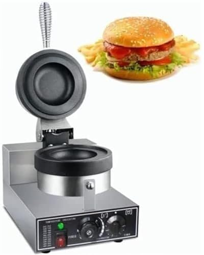 Glass SmöRgåSpressmaskin, HamburgervåFfelmaskinsform för Hem Och Kommersiell, 50-300 ℃ Temperaturkontroll Dubbelsidig UppväRmning,5 Minuter Timer Bubble Egg Waffles Baker Machine