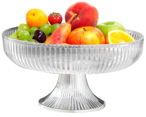Fruktskålar, multifunktionell fruktkorg Plast Fruktserveringsskål, Dekorativ fruktdessertsnackskål för köksbänksinredning (Transparent)