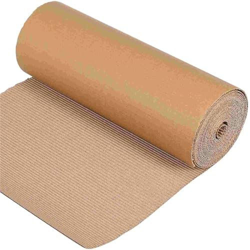Papel Ondulado Rollo de papel de gran tamaño, láminas de cartón corrugado, material de envoltura, proyectos de manualidades, suministros de bricolaje, sobres, insertos, cajas de correo