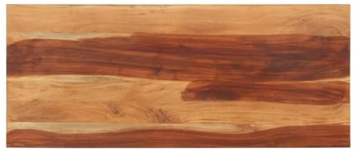 Brokky 285983 Piano Tavolo in Legno Massello di Acacia 15-16 mm 60x140 cm Ripiano per Tavolo da Pranzo Legno Rivestimento per scrivania,Tavolo Cucina,tavolino da caffè