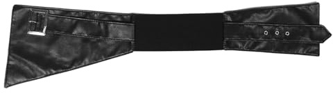 Uonlytech Cinturón de Corsé Ancho Elástico para Mujer Cinturilla de Piel Sintética Suave Cinturón Ceñidor para Figura Avispa Accesorio de Moda Versátil para Ocasiones Casuales y Formales