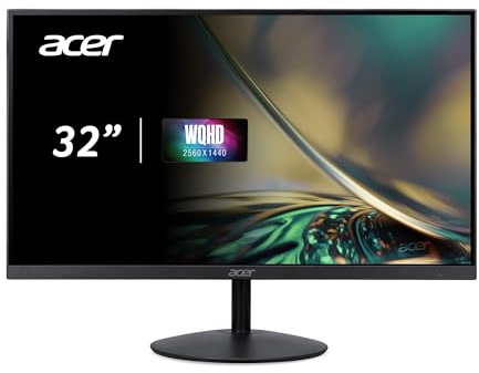 Acer SA322QUA Monitor 31,5 Zoll (80 cm Bildschirm) WQHD, IPS, 75Hz, 4ms(GTG), DP 1.2, 2xHDMI 2.0, FreeSync