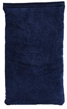 Microwavable Heating Pad, Rice Filled, Plush Cotton Cover, Natural, No Scents Added, Handcrafted in the USA, Back, Neck Pain, Arthritis, Cramps (Navy Blue)