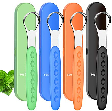 uego de espátulas de metal para adultos y niños, para respirar de forma fresca y dental y eliminar el mal aliento en cuestión de segundos (4 unidades)