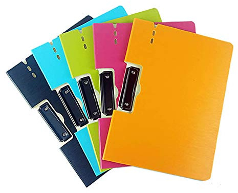 [5 pezzi] A4 Portablocco con Coperchio e Clip, Cartella Morsetto Portatile Custodia appunti Portfolio Organizzatore Blocco Note per Ufficio Scuola Conferenza, 5x Cartella Porta Documenti, TKD8051