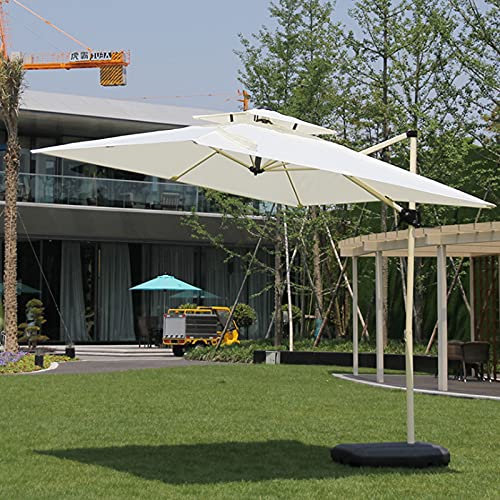 0℃ Outdoor Garden Parasol Excéntrico Banana, Parasol Colgante con Manivela Ø250cm para Jardín Terraza Piscina, Sombrilla de Jardín con Manivela, Solar Sombrilla, Parasol Excentrico, Protección UV,#2