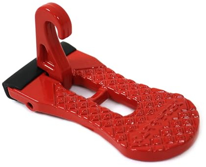 OMAC Türpedal Fußpedal Leiter Fußstütze Tür Haken Steighilfe Alu Rot Universal