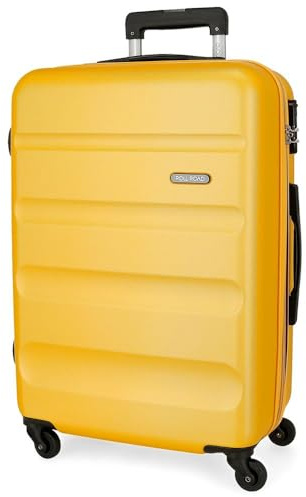 Roll Road Flex Maleta Grande Ocre 51x75x28 cms Rígida ABS Cierre de combinación Lateral 91L 3,96 kgs 4 Ruedas
