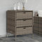 Keyroto Gartenschrank wetterfest Balkonschrank Rattan Outdoor Schrank wetterfest Aufbewahrungsschrank Haushaltsschrank Beistellschrank für Balkon & Pool-Grau-55 x 59 x 80 cm