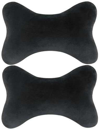 2 almohadas para el cuello del coche, núcleo de almohada independiente, soporte para la cabeza del coche, transpirable, con correa elástica/funda extraíble de lavado, cojín de cabeza para asiento de