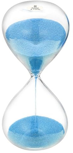 SuLiao Clessidra, Clessidra 60 Minuti Vetro Blu Clessidra Tempo Clessidra Grande 60 Minuti Adatto per Casa Desk Ufficio Decorazione