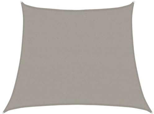 vidaXL Toldo de Vela Trapecio HDPE Gris Claro 160 g/m² 3/4x3 m, toldo de Vela Forma Trapecio, Vela de Sombra Solar, Vela de jardín