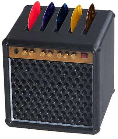 Support De Médiator De Guitare D'impression 3D, Boîte De Rangement De Médiator De Guitare, Cadeau D'ornement De Bureau De Haut-parleur Simulé, Gadgets De Rangement Pour Les Musiciens, Guitaristes