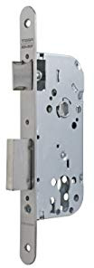 Tesa Assa Abloy 13048RAI Cerradura de embutir para puertas de madera Con Cilindro Inoxidable Entrada 40 mm/Frente Redondo 130