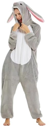 PENGMAI Costume de cosplay unisexe pour adulte - Costume de lapin - Costume d'Halloween - Costume de cosplay pour homme et femme, Lapin, M