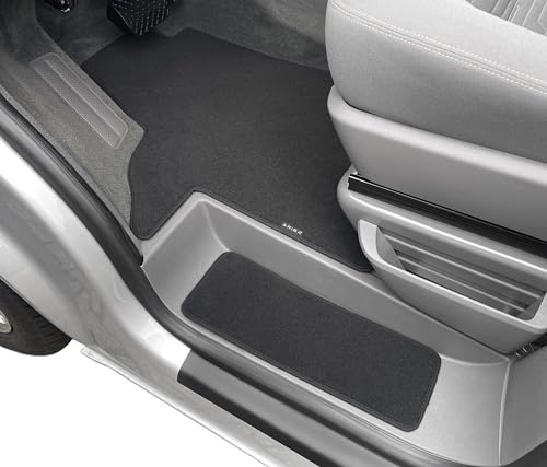 ARIBA Fußmatte passend für VW T5 2-Sitz Fahrerhaus 2003-2015 Velours Anthrazit Nubuk Anthrazit Umrandung inkl. Stufenmatten