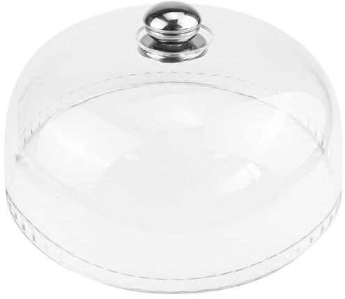 LNQ LUNIQI 10 Inch Round Clear Cake Dome Plastic Cake Cover Acrylic Cake Stand Cover Food Tent Dessert Pastry Cover for Home Kichen Candy, Dessert, Parfait, Jam