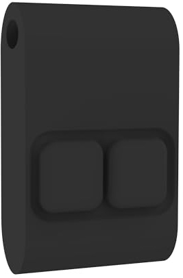 Candeo Kinetic Silicon Fob - 2 Button, Black | RF Receiver Modules | Eco Friendly | Battery Free | Wireless Control | Versatile 2 Way System | Kinetic Push Button | Portable Home Control