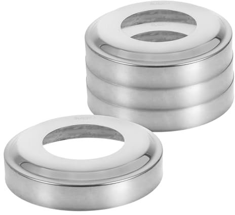 Mipcase 4pièces Détachées pour Échelle De Piscine Rampe De Piscine Creusée Capuchon De Rampe Acier Inoxydable Remplacement pour Échelle De Creusée Couvre Poteaux -Corps Plaque Ronde