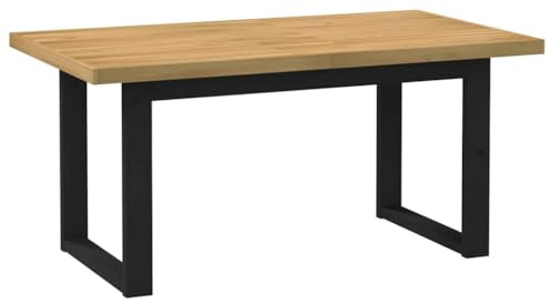 vidaXL Mesa Comedor NOAIN Patas Forma U Madera Maciza Pino 160x90x75cm