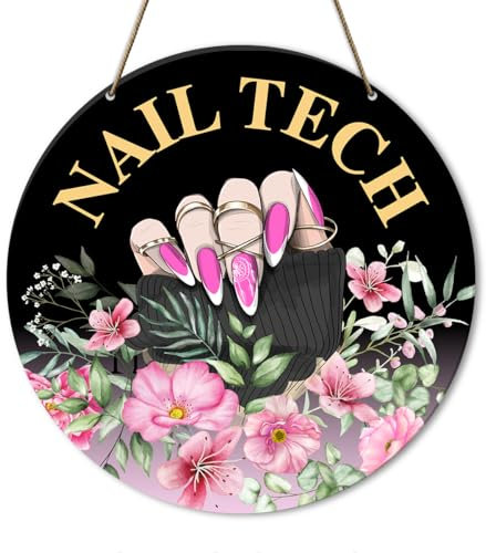 Nail Tech Gifts, Christmas Birthday Gifts for Nail Tech Lovers, Nail Artist Technician Manicurist Gifts for Women Girls Nail Salon, Nail Tech Decorations, Beauty Room Nail Salon Wall Decor, Patience