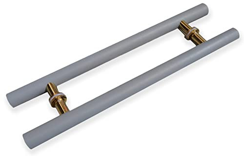 Dörrhandtag för inomhus utomhus entrédörr, kommersiellt slitstarkt ytterdörrhandtag, modern köksbutik entrédörr konb (färg: Dary grå, storlek: 40 cm (15 3/4 tum) x 20 cm)
