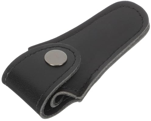 iplusmile Estuche para Boquilla de Trompa de Cuero Pu Negro, Protector Multipropósito para Accesorios Musicales, Tamaño Compacto y Resistente para Transporte Seguro