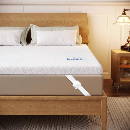 wowttrelax Memory Foam Mattress Topper Single Bed, 90x190x5cm | Orthopedic Soft Cooling Single Mattress Topper for Back Pain Relief, Washable Cover with Elastic Straps