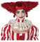 Killerclown-Perücke für Damen Halloween-Perücke rot