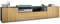Vladon Lowboard Mogan, TV-Kommode mit 2 Türen, 1 Klappe und 1 offenes Fach, Schwarz matt/Eiche Natur (181 x 39 x 35 cm)
