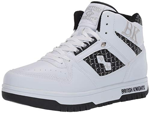 British Knights Herren Kings Sl Sneakers Sneaker, Weiß/Schwarz/Silber, 43 EU