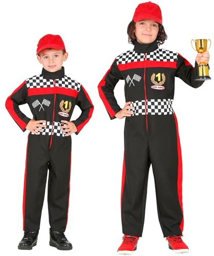 W WIDMANN MILANO Party Fashion - Disfraz de piloto de carreras para niños