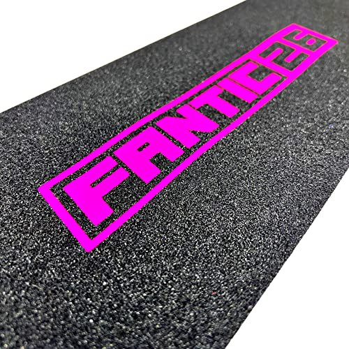 Fantic26 Hoja de lija antideslizante de repuesto para patinete de acrobacias, 58,5 cm (15,5 cm), color negro y rosa