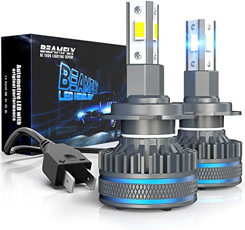 Lampadine LED H7 36000LM per Fari Lenticolari, BEAMFLY Kit di Conversione Alogeno/Xeno per Faro Lenticolare Auto, VLED Proiettore Lampadina 100W Alta Potenza, 6000K Luce Bianca Forte Fredda