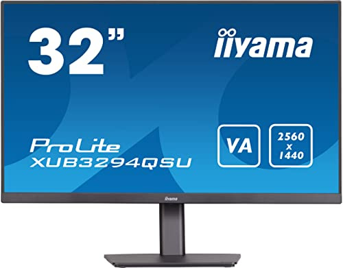 iiyama Prolite XUB3294QSU-B1 80cm 31,5 VA LED-Monitor WQHD HDMI DP USB3.0 Höhenverstellung schwarz
