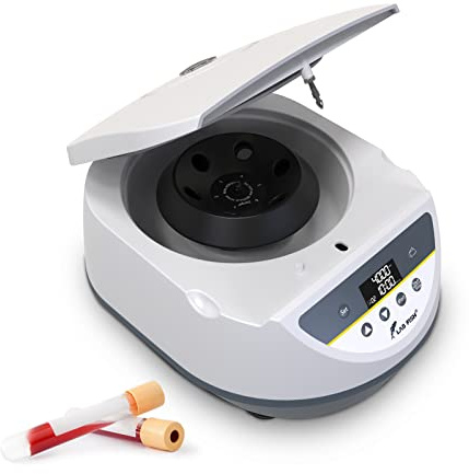 LAB FISH Centrifugeuse de Paillasse pour Tubes 2ml 5ml 10ml 15ml, 500-5000 tr/min Faible Vitesse, Force Max 3074 xg, Rotor 8 Places, Idéale pour PRP/PRF