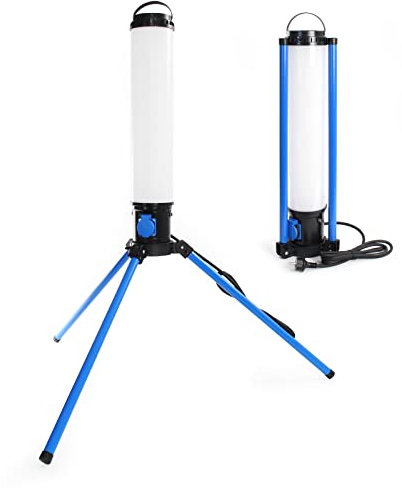 XPOtool Tour d’éclairage Projecteur de chantier LED 150W 360° Spot de 15 000 lumen avec Prise Projecteur Baladeuse Éclairage Obsucurité Dispositif de sécurité Chantier Lampe