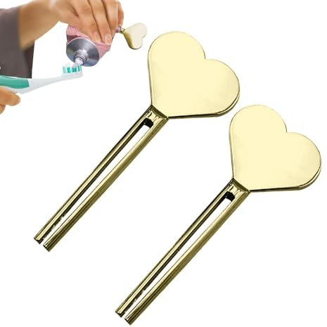 Mbiyhgta Clé pour Tube de Dentifrice – Presse-Dentifrice, Accessoire de Salle de Bain | Essoreuse de Tube de Rouleau de Dentifrice d'acier Inoxydable de 2 pièces, Rouleau de Tube de Dentifrice Facile