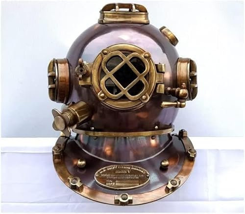 Taucherhelm, Deep US Navy Mark V, Vintage-Stil, antiker Taucherhelm, Vintage-Marine-Taucherhelm, massiver Stahl und Messing, 45,7 cm
