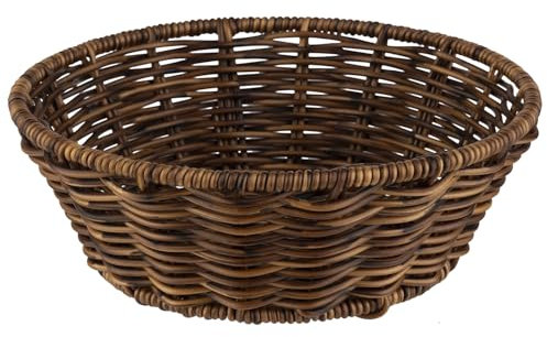 APS 40341 COVE Corbeille ronde tressée en polypropylène Marron Diamètre 20 cm Hauteur 7 cm