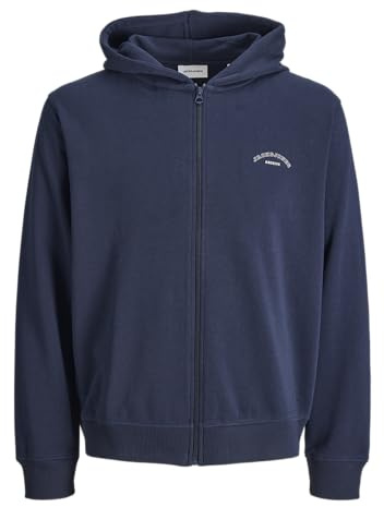 JACK & JONES Jjcollegelogotyp sweat zip Hood Jnr, marinblå blazer, 164