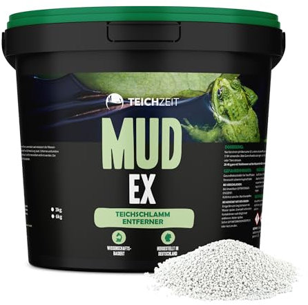 Teichzeit MudEx | Teichschlammentferner mit Sofortwirkung | Effektive Teichreinigung & Schlammentfernung | Für klares Wasser & gesunden Teich | Sicher für Fische & Pflanzen (10 kg)