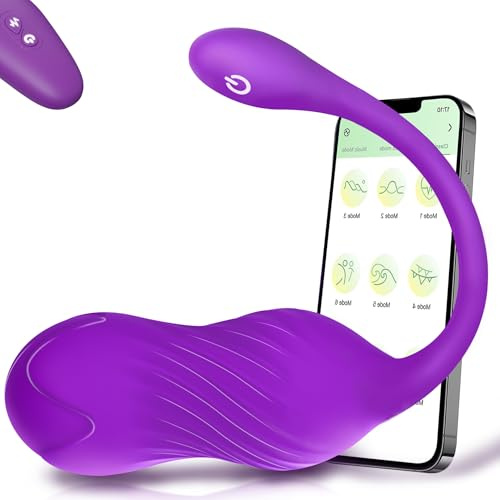 Vibradorador Mujer Juguetes Eróticos Para Pareja Sexuales APP 9 Modos Vibradorador Clítoris Control Remoto Vibrador Mando Distancia Consoladores.. para Mujer con Vibración Punto G (purple)