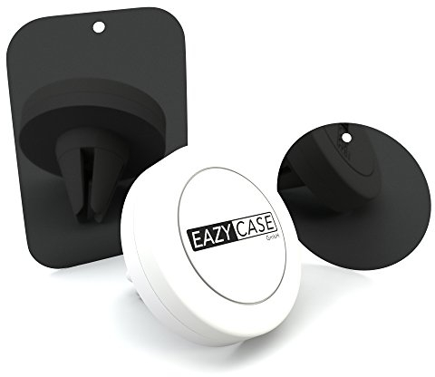 EAZY CASE Universelle Magnethalterung, KFZ Halterung für Smartphones, 360° drehbar I Handyhalterung, Handymagnethalter, Smartphonehalterung für alle gängigen Modelle wie iPhone, Samsung Galaxy, Weiß