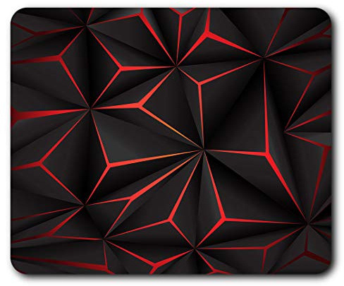 Black & Red Futuristic Mouse Mat Pad Computer PC Laptop Gaming Office Home Desk Accessory Gadget 12953